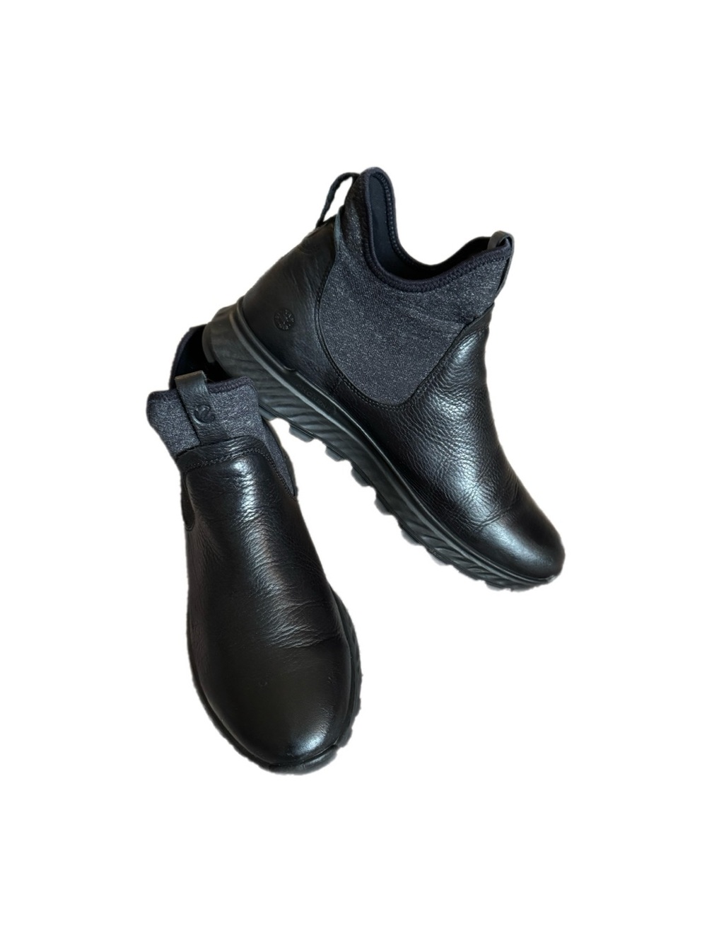 Women’s Ecco Exostrike GTX Black yak Slip-On Leather boots size 9 - Picture 2 of 8